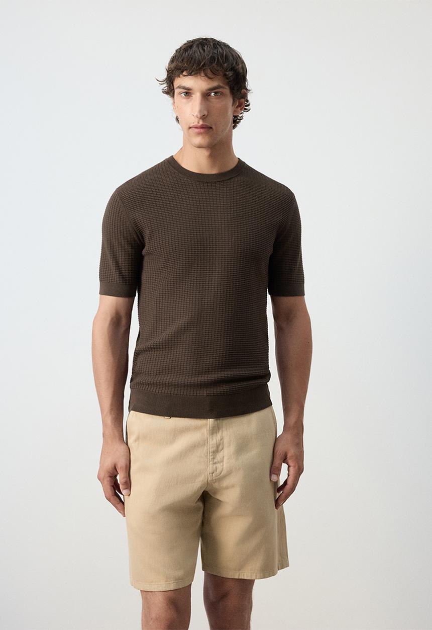 MANGO - T-Shirt Fluid - Brown