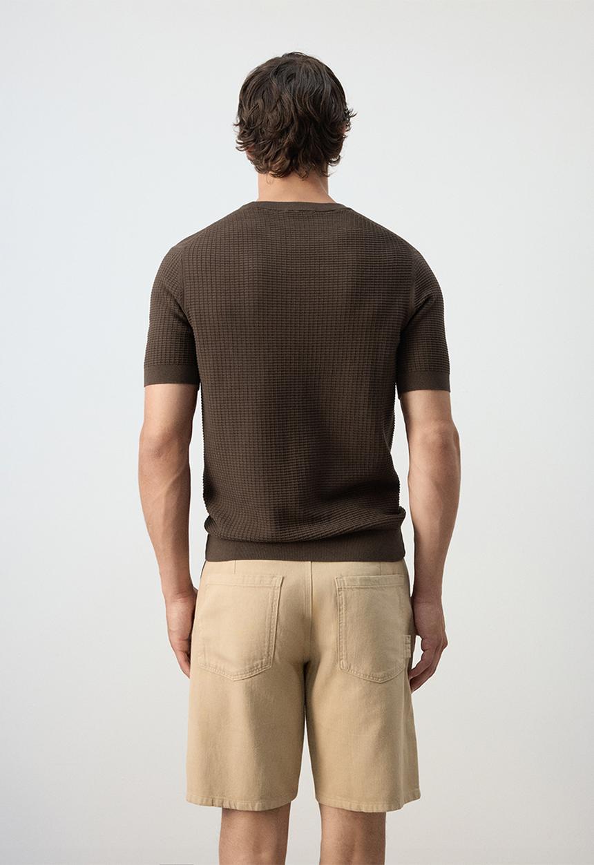 MANGO - T-Shirt Fluid - Brown