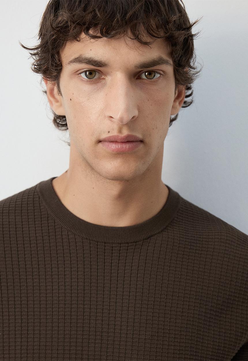 MANGO - T-Shirt Fluid - Brown