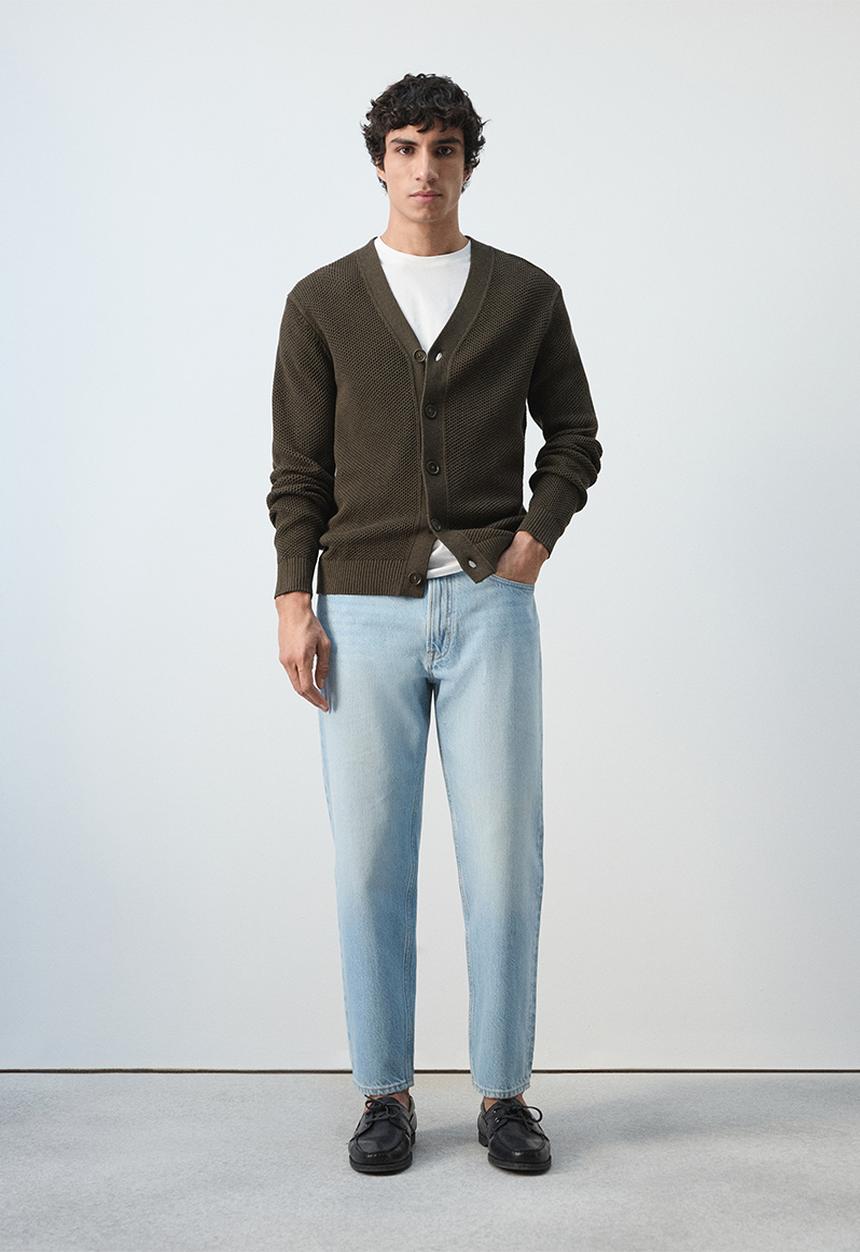 MANGO - Cardigan Salsa - Dark Green