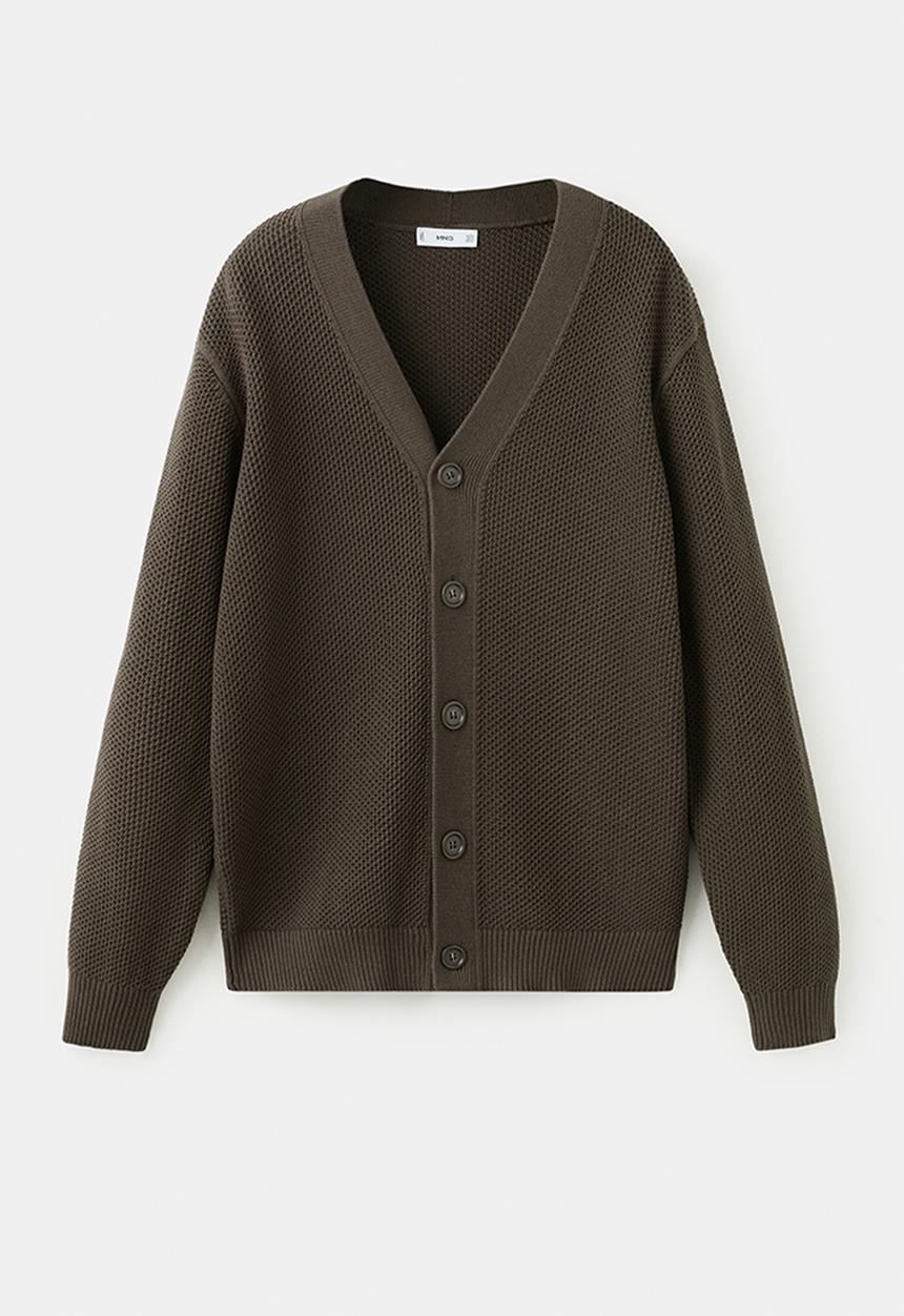 MANGO - Cardigan Salsa - Dark Green