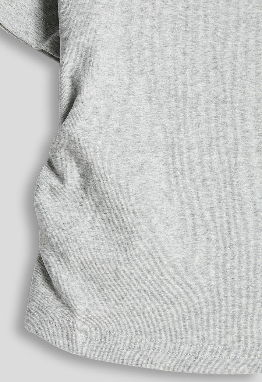 Pop Candy - Side ruched tee - grey 