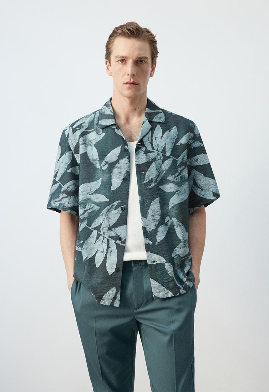 MANGO - Shirt Siciliav - Bright Green