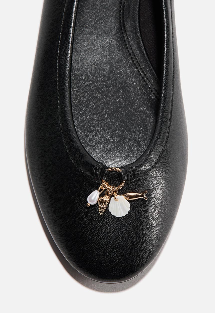 H&M - Charm-detail ballet flats - black