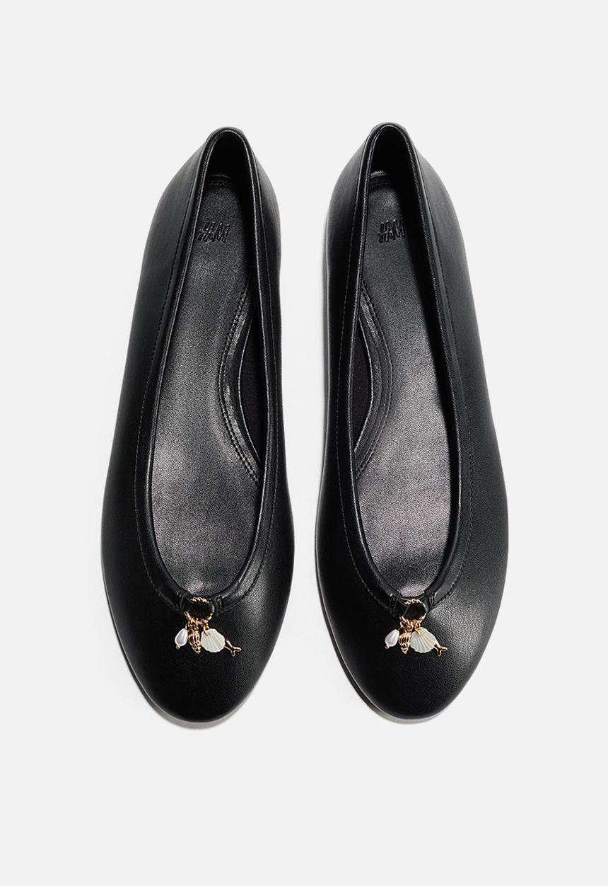 H&M - Charm-detail ballet flats - black