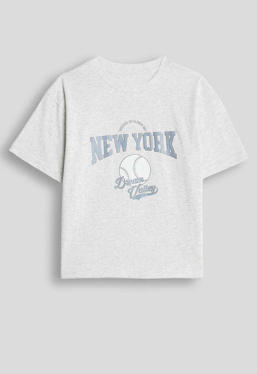Pop Candy - Slogan crew neck tee - light grey