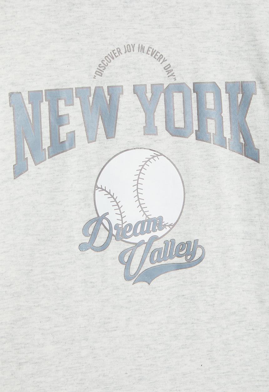 Pop Candy - Slogan crew neck tee - light grey