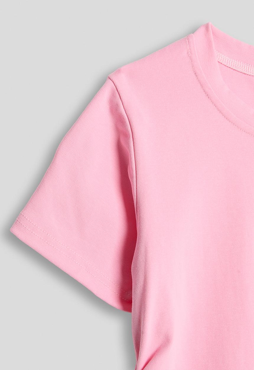 Pop Candy - Side ruched tee - pink