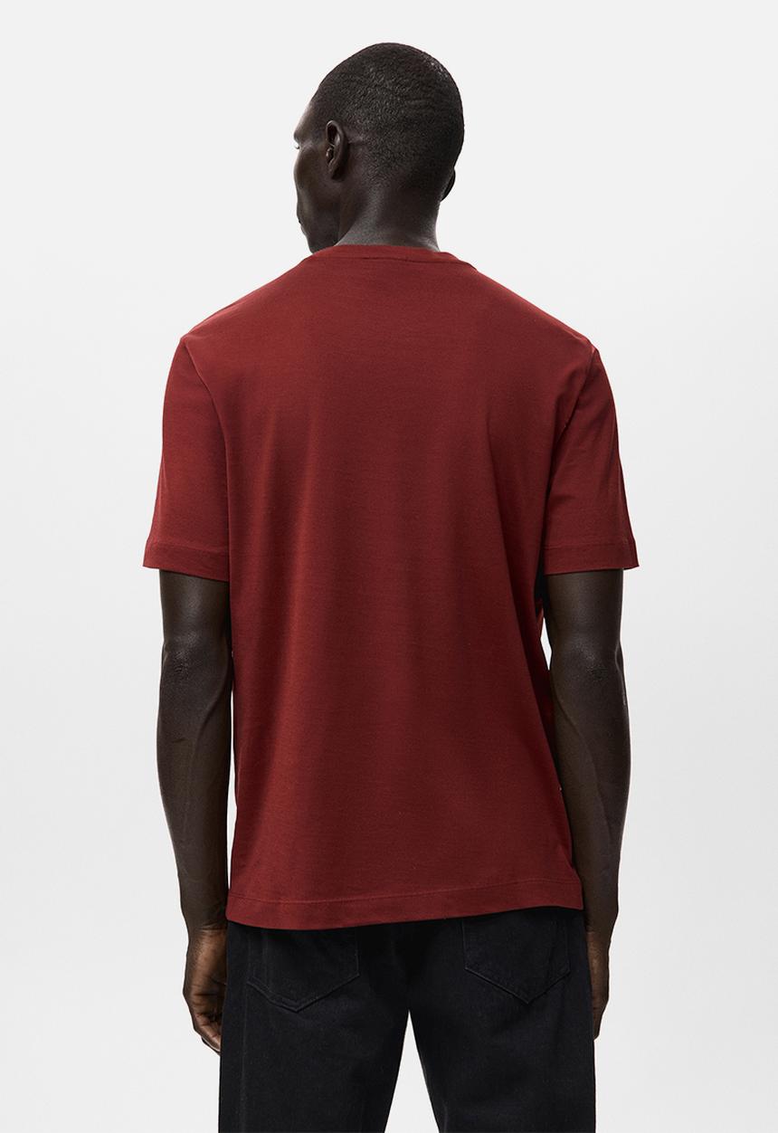 MANGO - T-Shirt Bellow - Dark Red