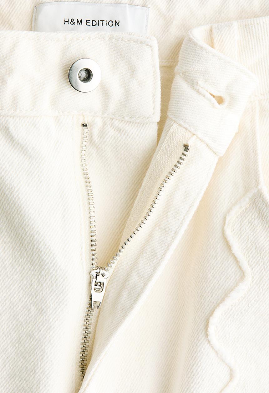 H&M - Flared regular waist jeans - cream