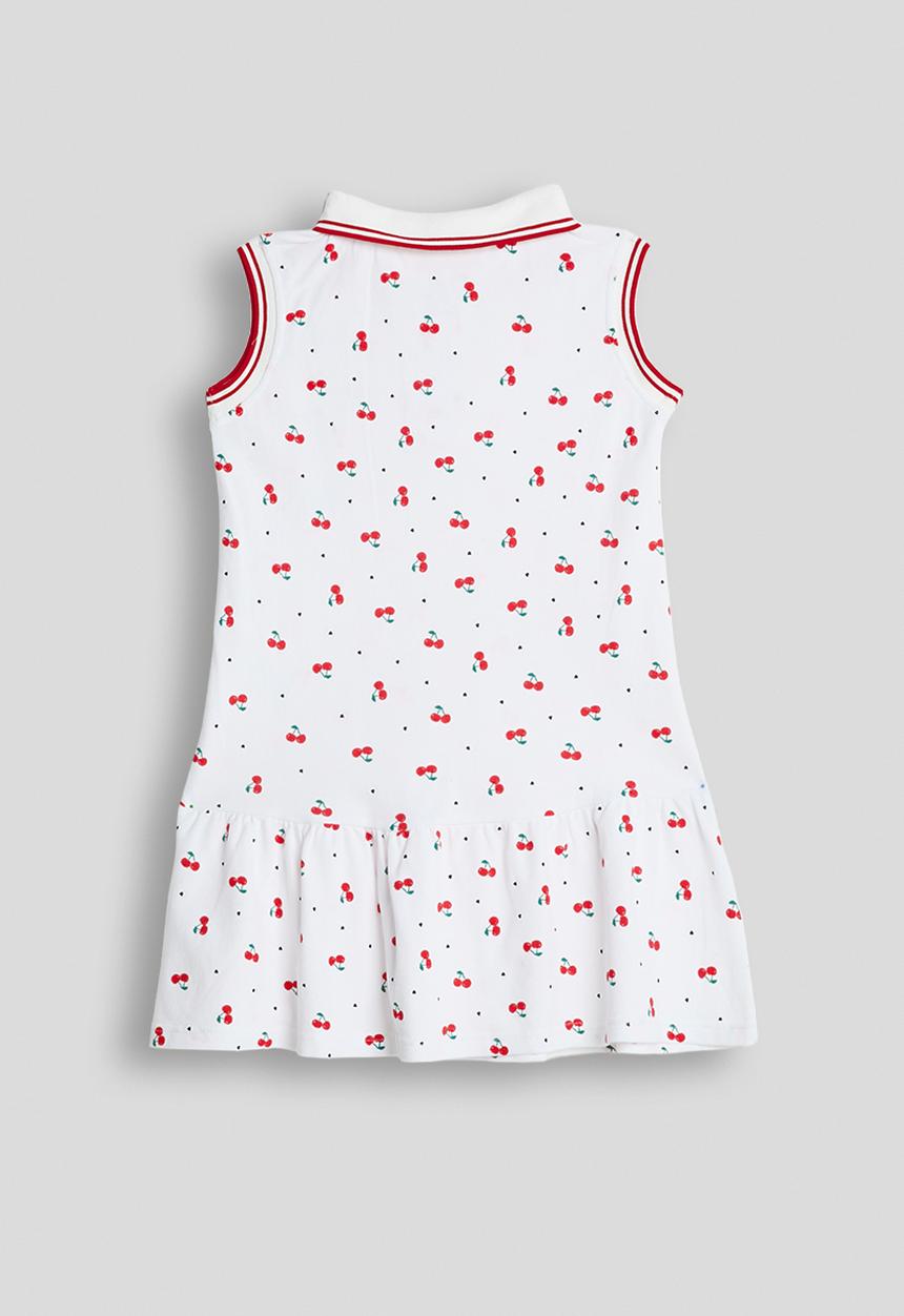 Pop Candy - Sleeveless polo dress - white / aop