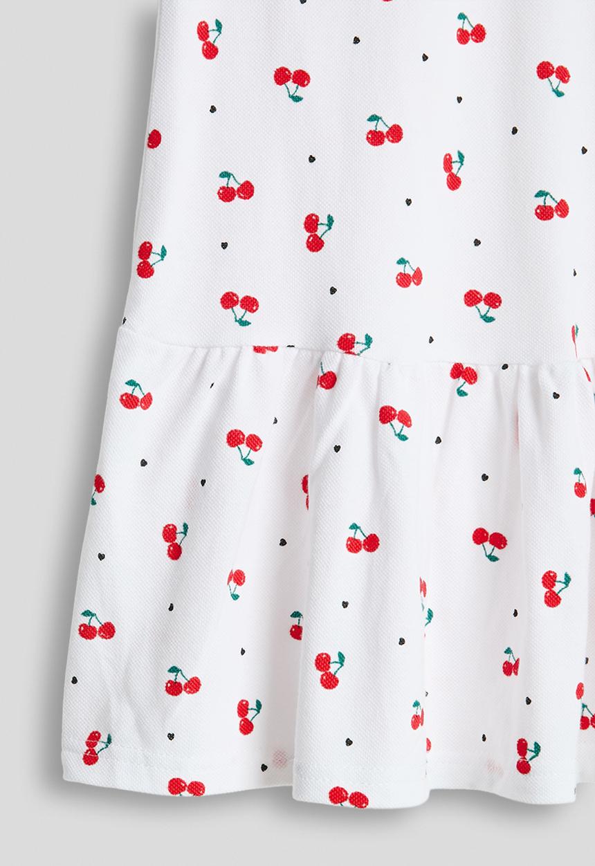 Pop Candy - Sleeveless polo dress - white / aop