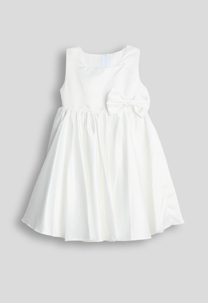 Pop Candy - Sleeveless satin bow dress - white
