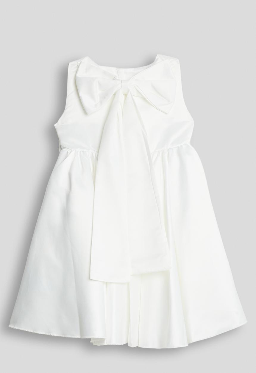 Pop Candy - Sleeveless satin bow dress - white