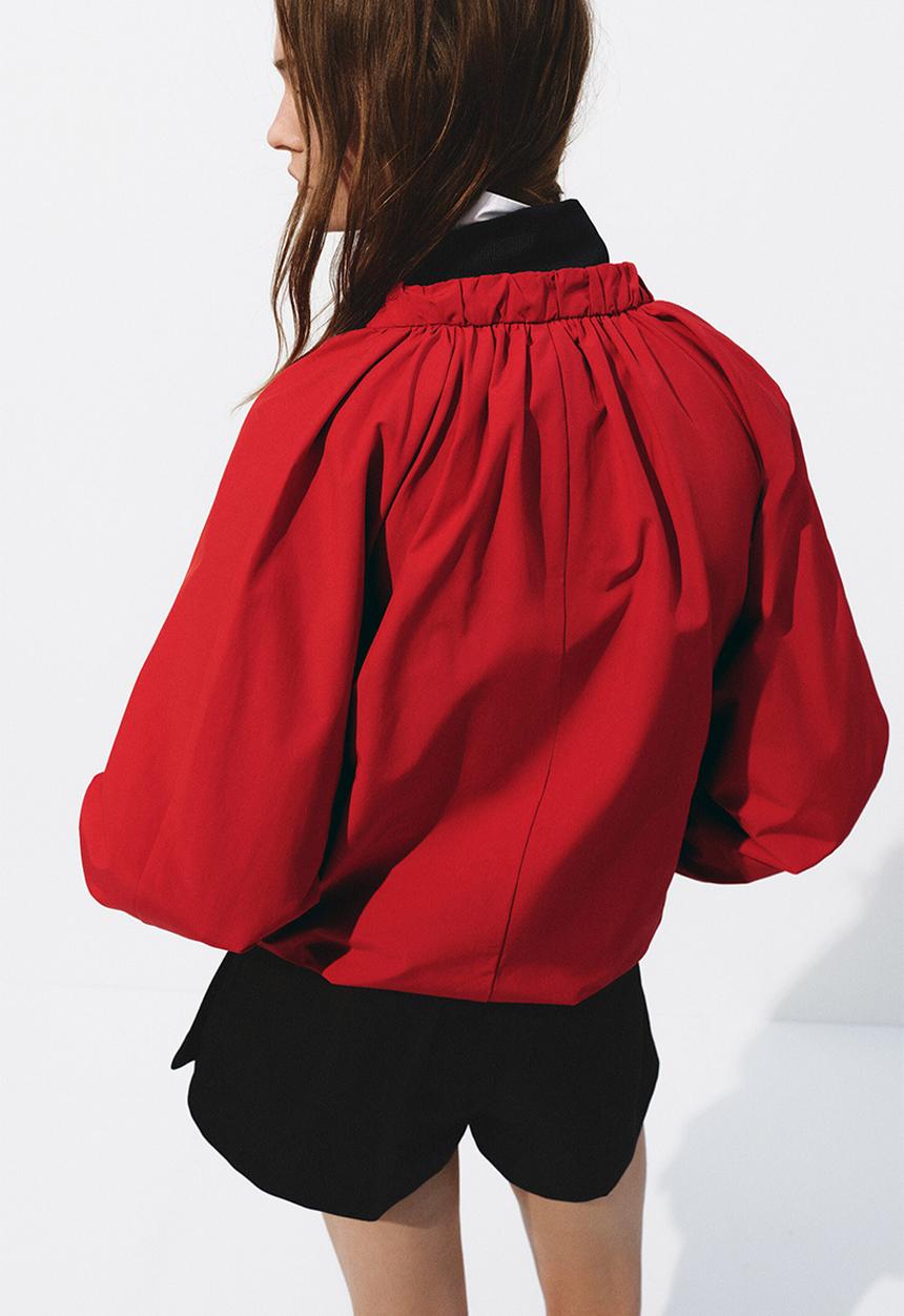 H&M - Gathered bomber jacket - bright red