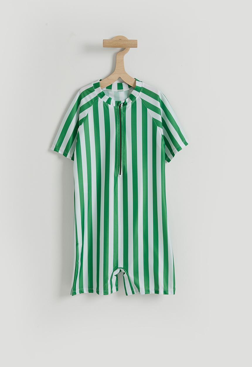 Pop Candy - Short wetsuit - green stripe