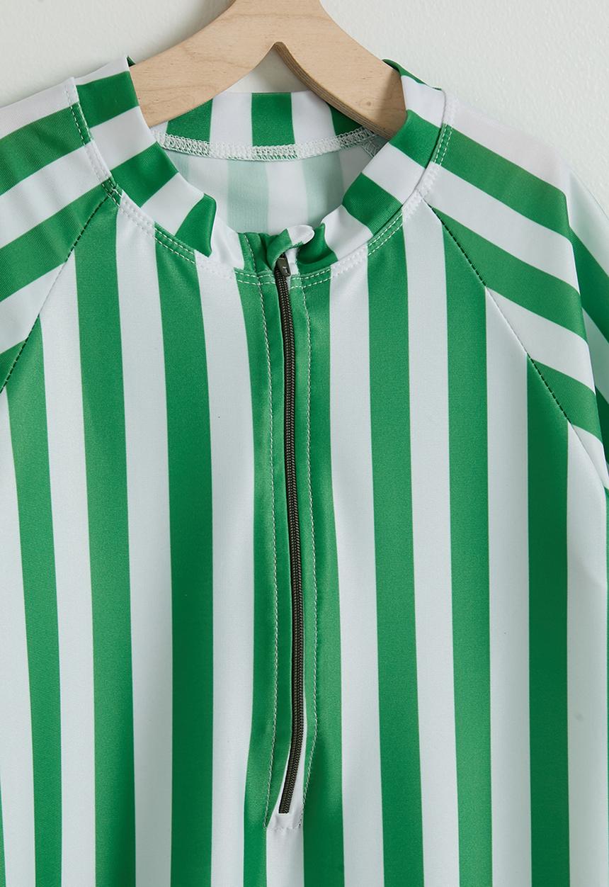 Pop Candy - Short wetsuit - green stripe