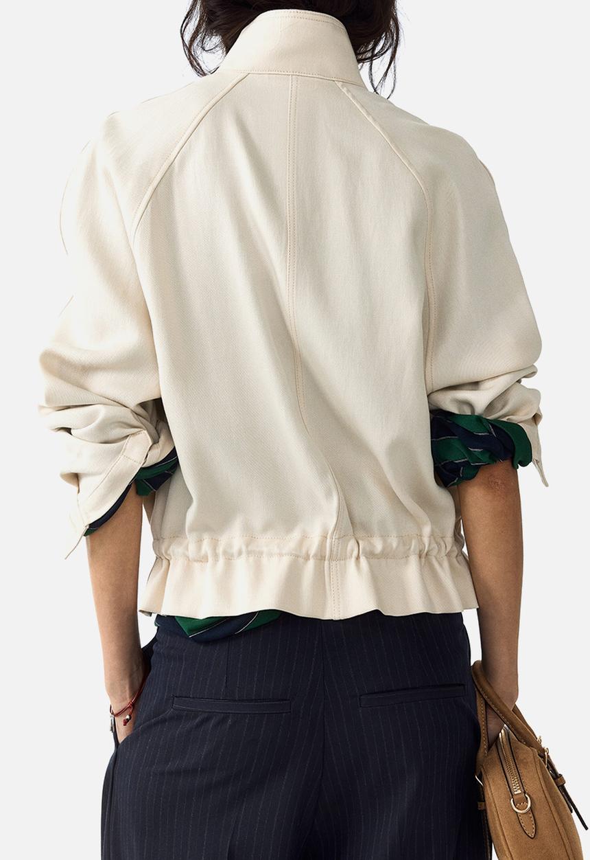 H&M - Oversized linen-blend jacket - light beige