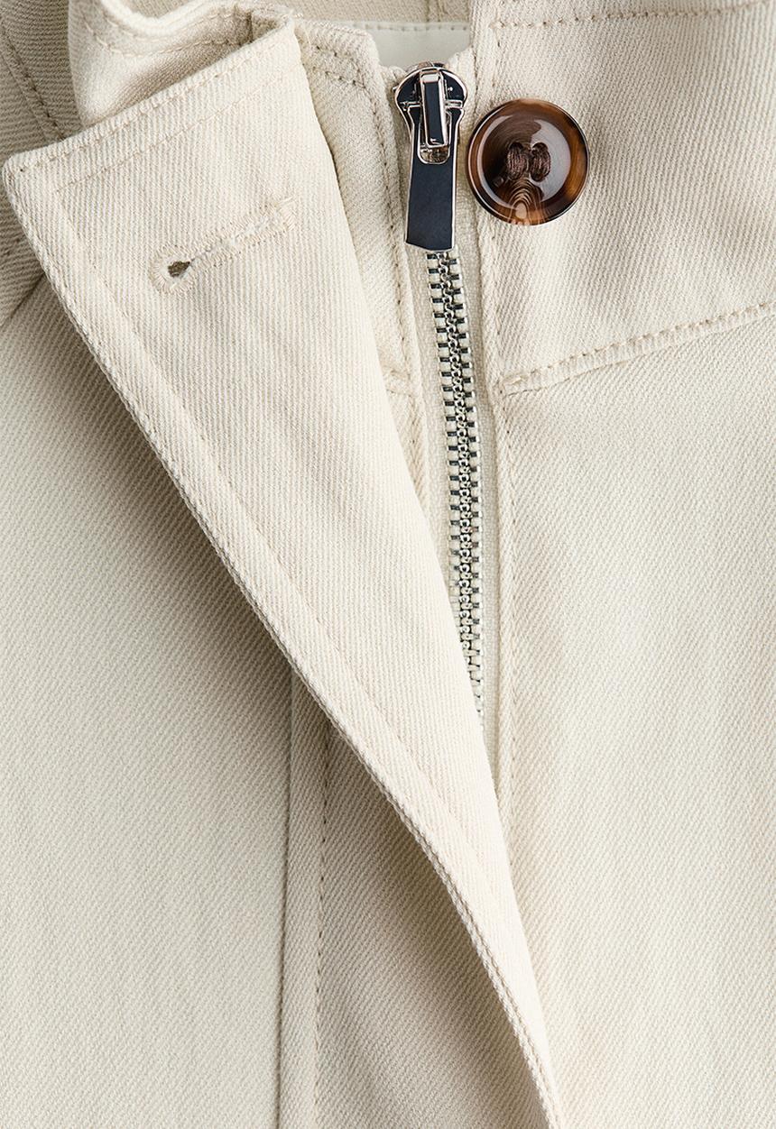 H&M - Oversized linen-blend jacket - light beige