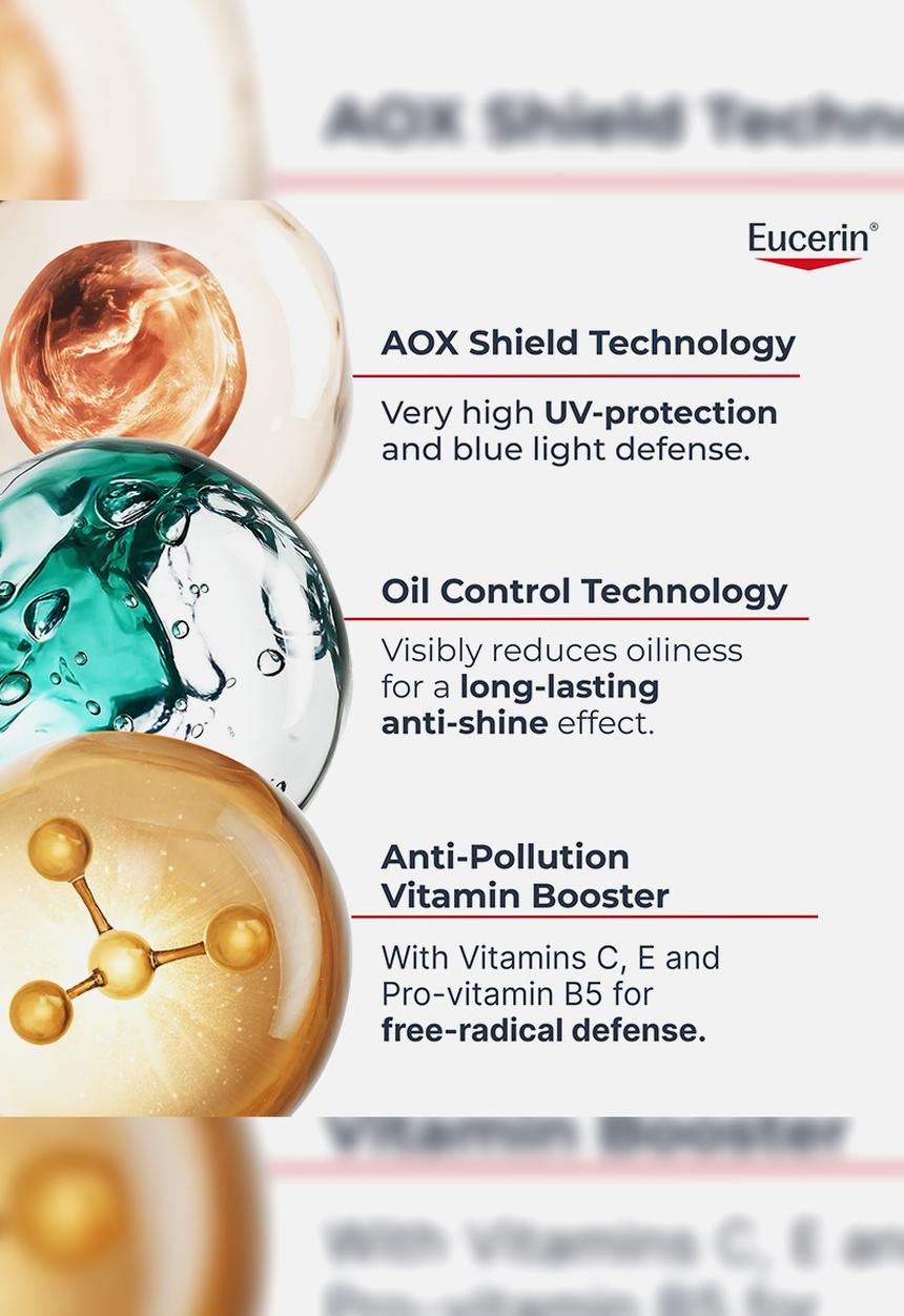 Eucerin - Oil Control UV Face Serum Sun Protection SPF 50+30ml  Oily & Acne-Prone Skin Mattifying