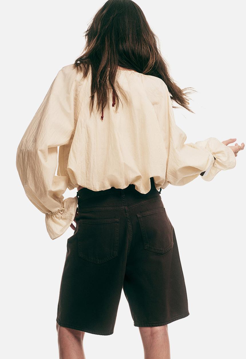 H&M - Denim bermuda shorts - dark brown