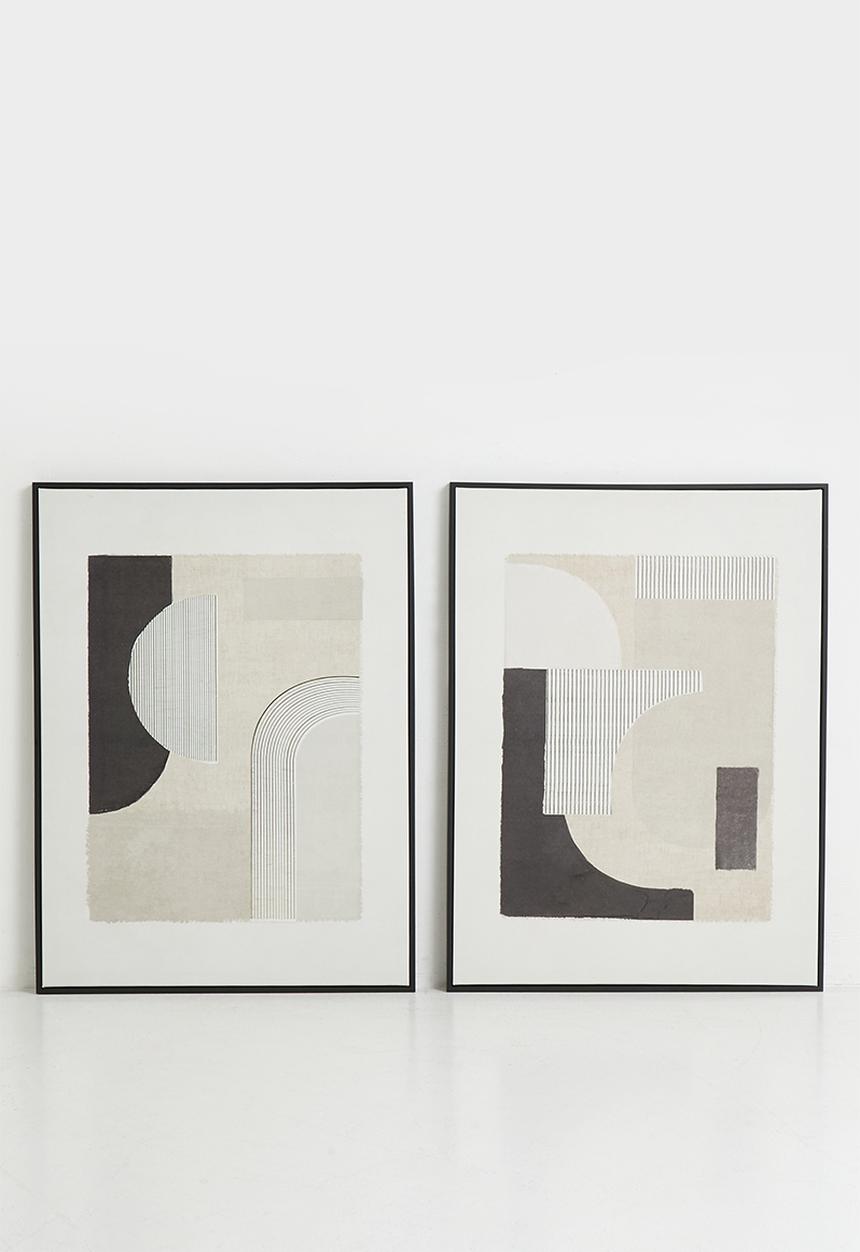 Sixth Floor - Threshold Framed Wall Art Set of 2 - Natural