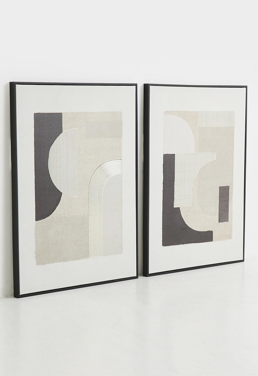Sixth Floor - Threshold Framed Wall Art Set of 2 - Natural