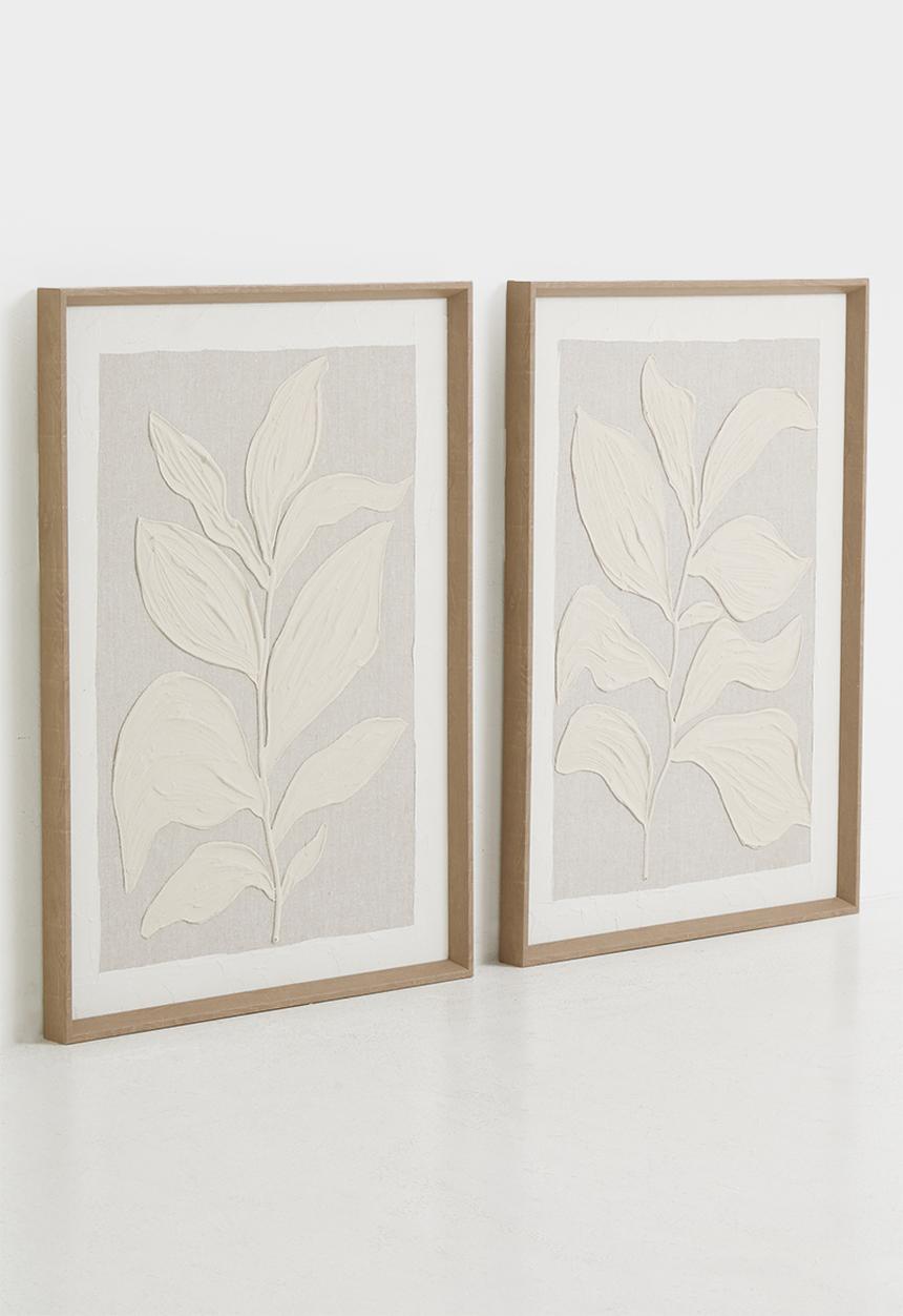 Sixth Floor - Urban Garden Framed Wall Art Set of 2 - Natural