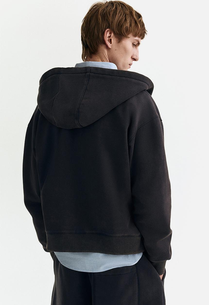 H&M - Loose fit zip-through hoodie - navy blue/asc