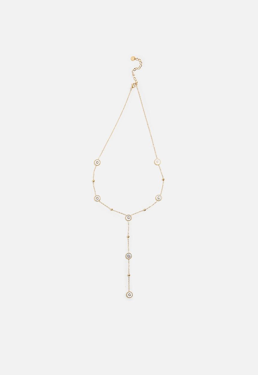 Zoe on Trend - Trendy Lariat Necklace - Gold