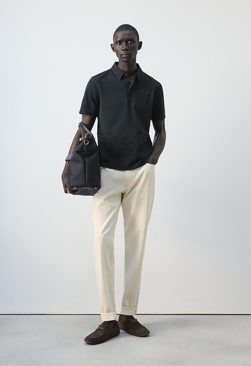 MANGO - Poloshirt Ezequi - Navy