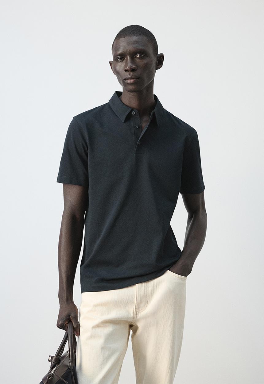 MANGO - Poloshirt Ezequi - Navy