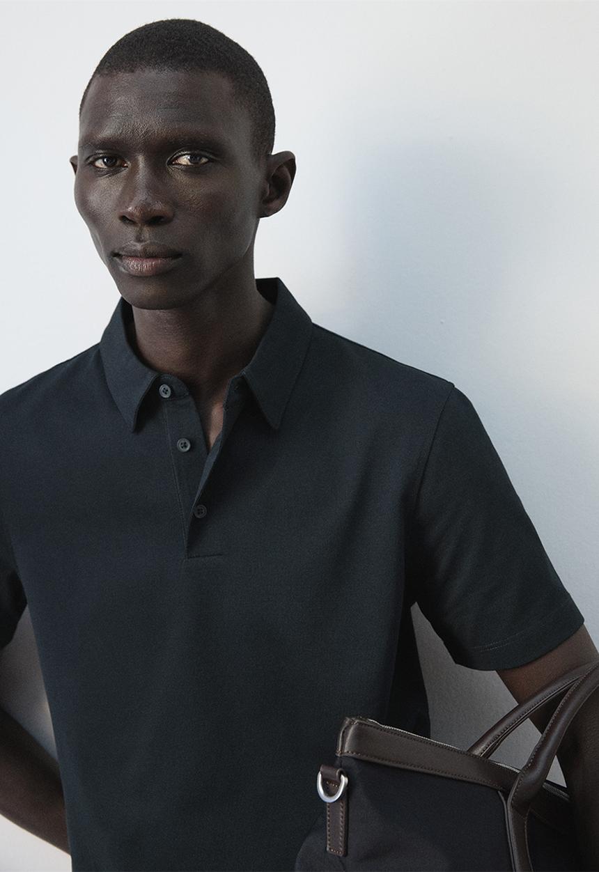MANGO - Poloshirt Ezequi - Navy