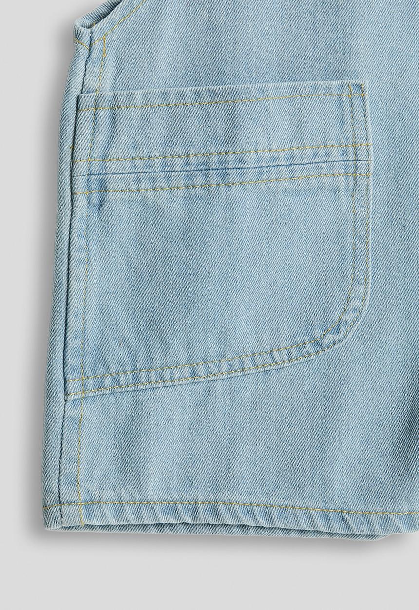 Pop Candy - Short denim dungarees - blue
