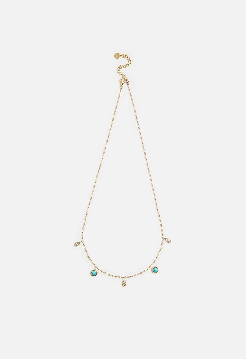 Zoe on Trend - Elegant Drop-Necklace - Gold