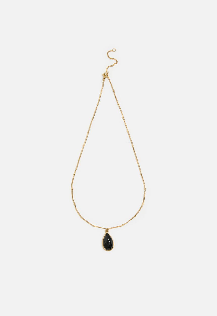 Zoe on Trend - Elegant Stone-Set Necklace - gold