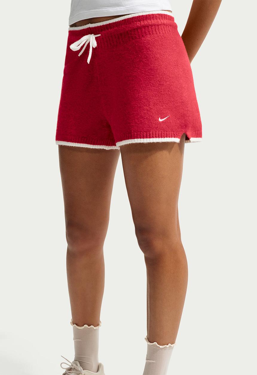 Nike - W Nk Eknit Short - Tough Red/White/White