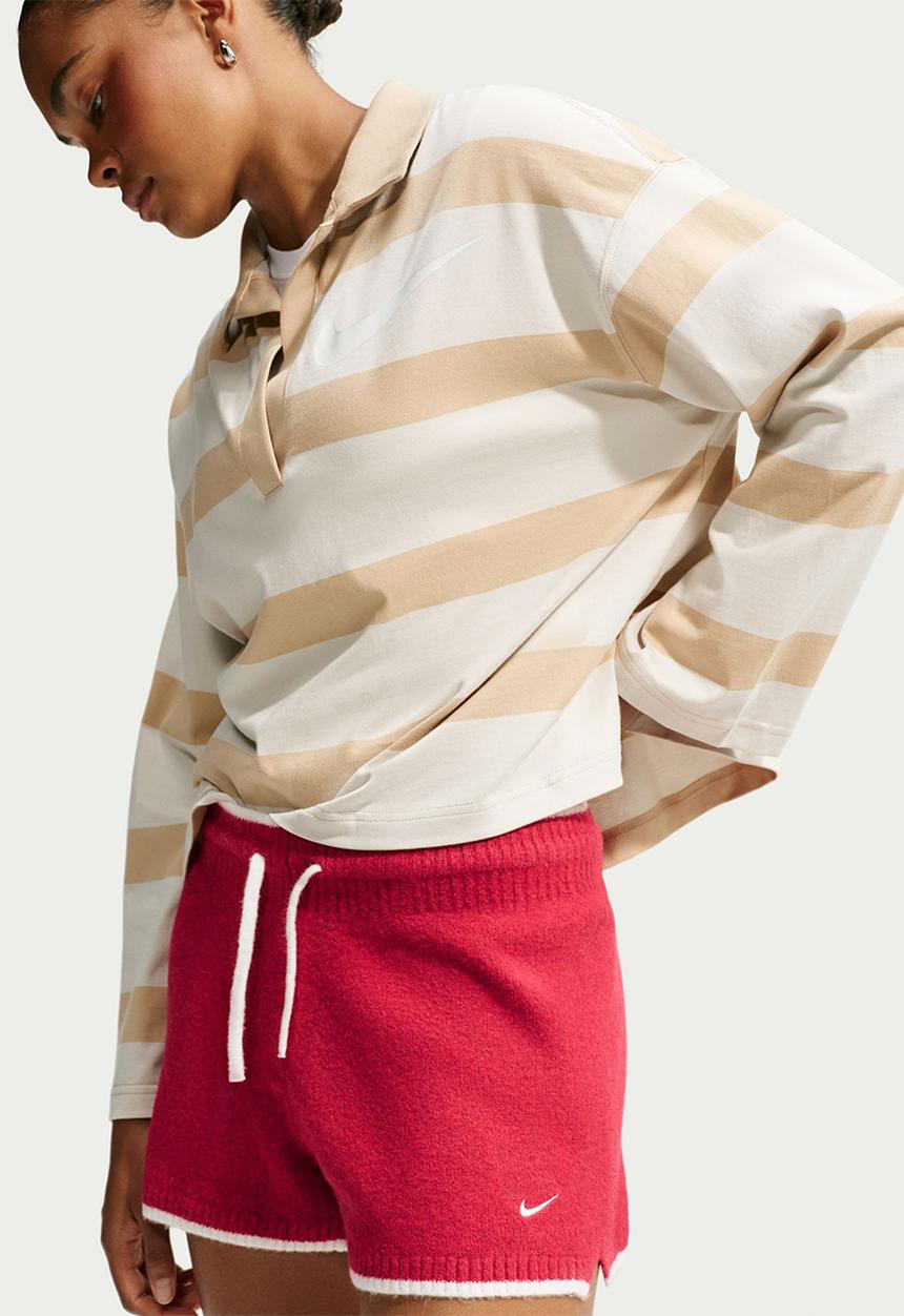 Nike - W Nk Eknit Short - Tough Red/White/White