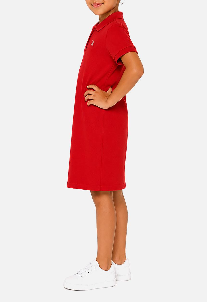 POLO - Girls Dakota Ss Golfer Dress - Red