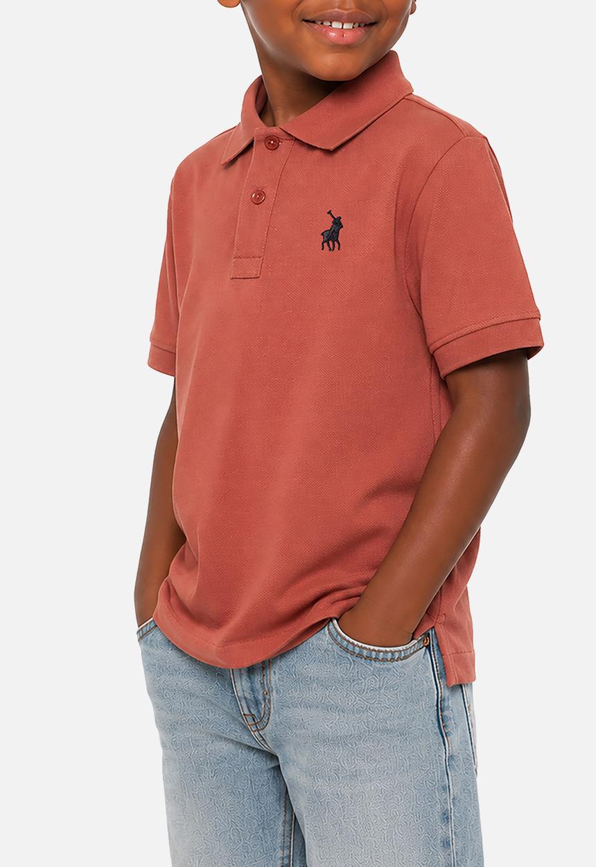 POLO - Boys Austin Ss Golfer - Rosewood