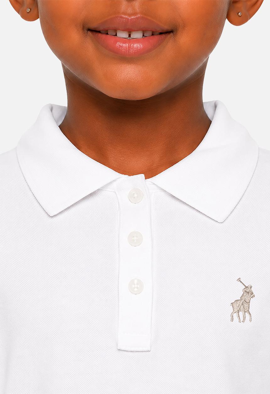 POLO - Girls Nina Short sleeve Golfer - White