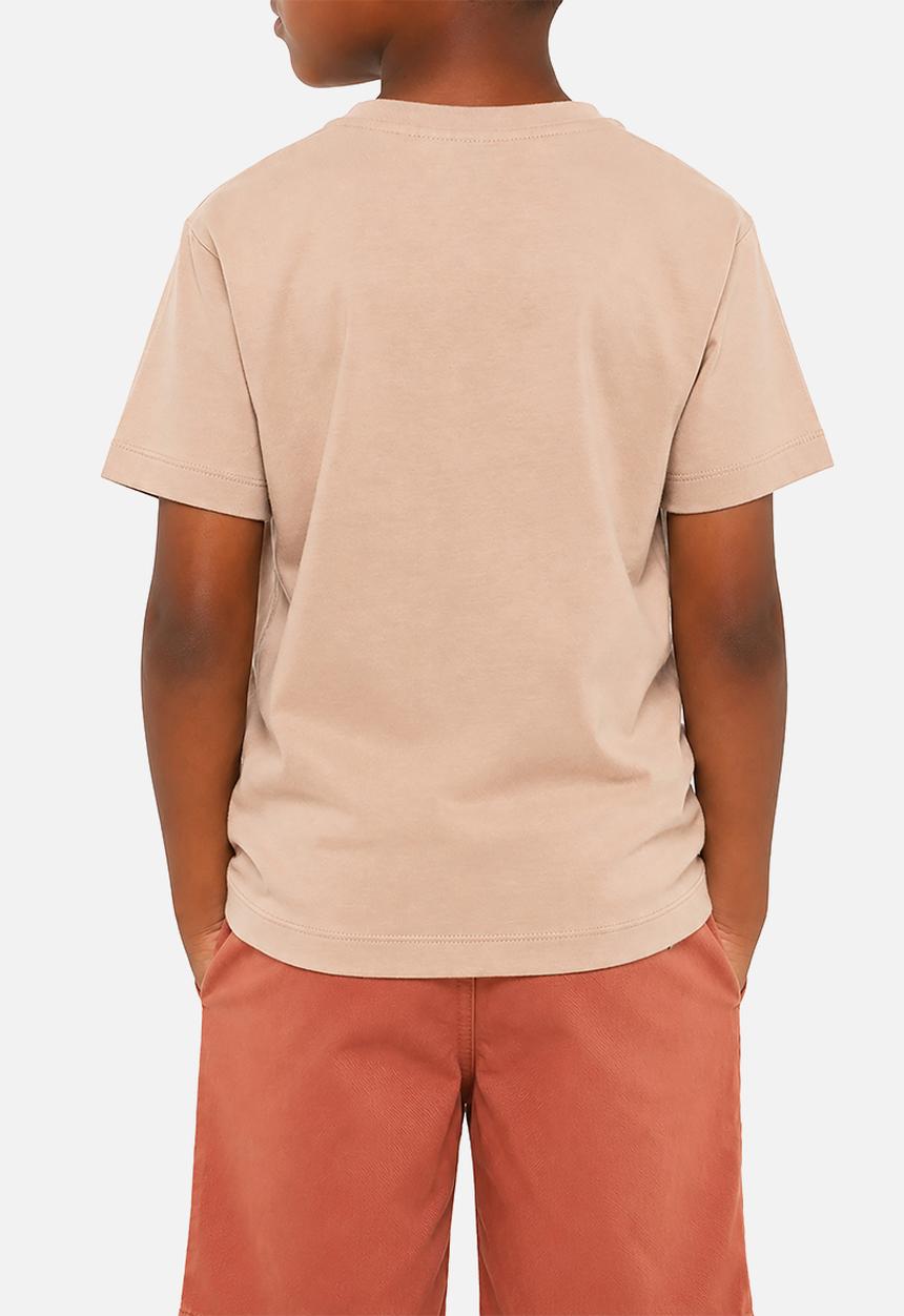 POLO - Boys Logan Crested Ss Tee - Mushroom