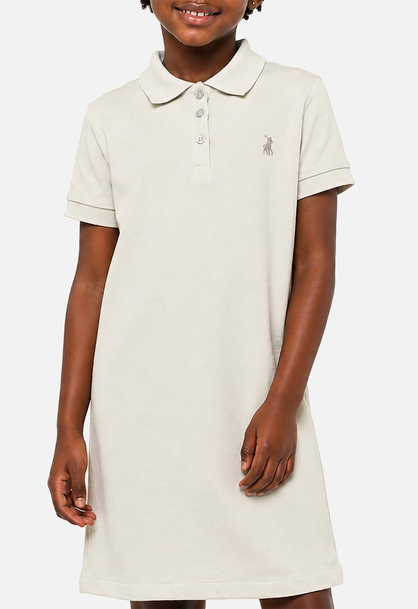 POLO - Girls Dakota Short sleeve Golfer Dress - Cool Sage