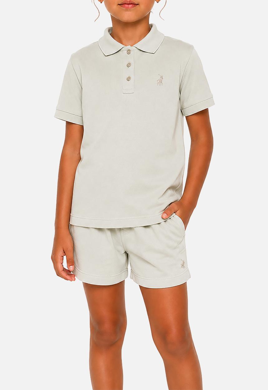 POLO - Girls Nina Ss Golfer - Cool Sage