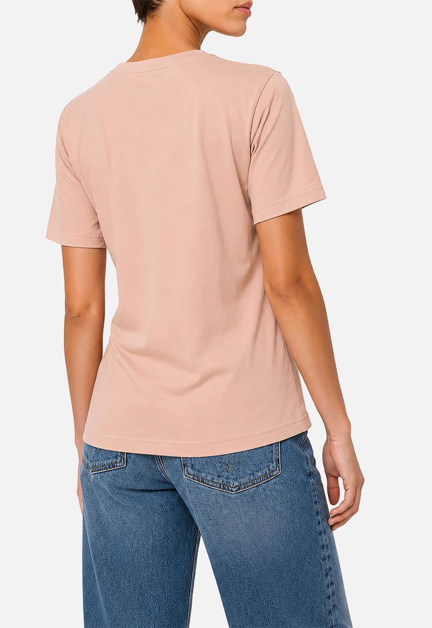 POLO - Wmn Ava Short sleeve Embroidered T-Shirt - Blush