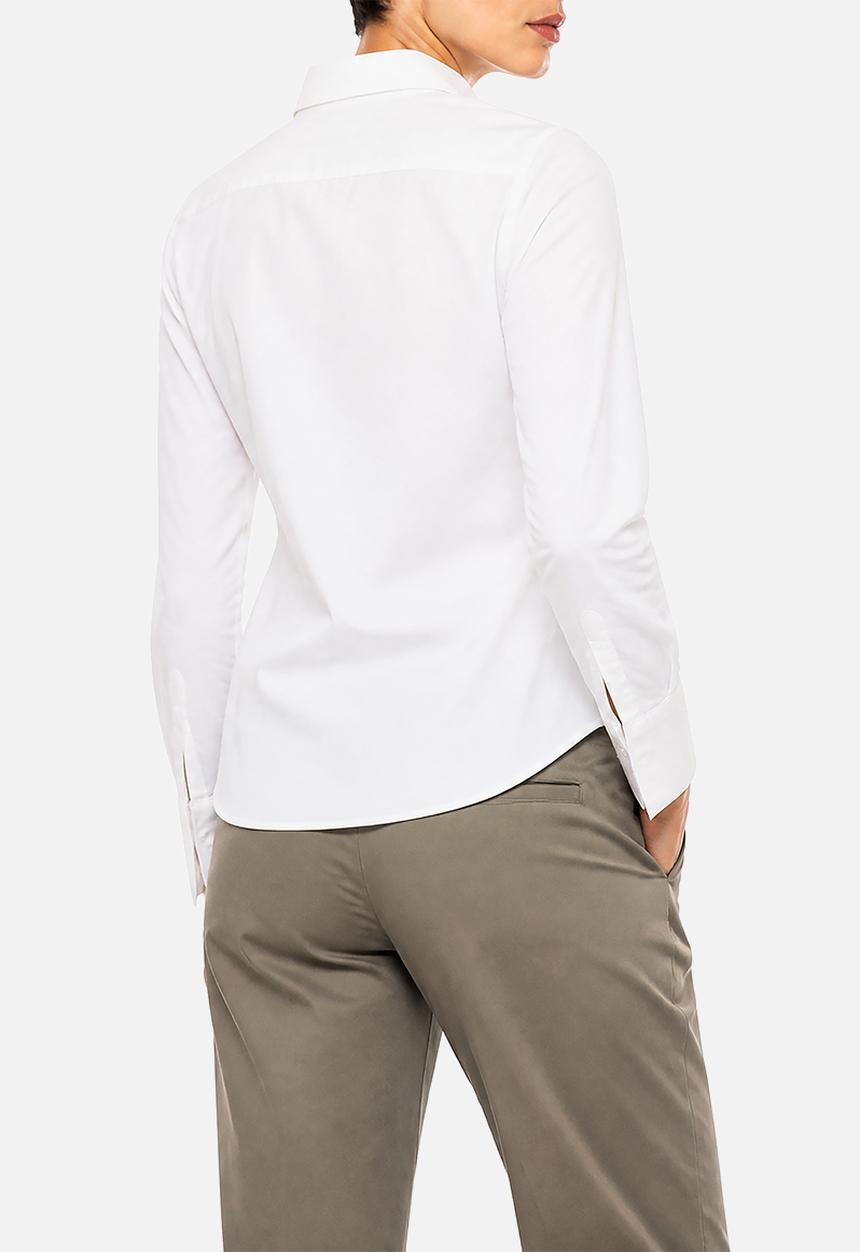 POLO - Wmn jamie long sleeve shirt - white