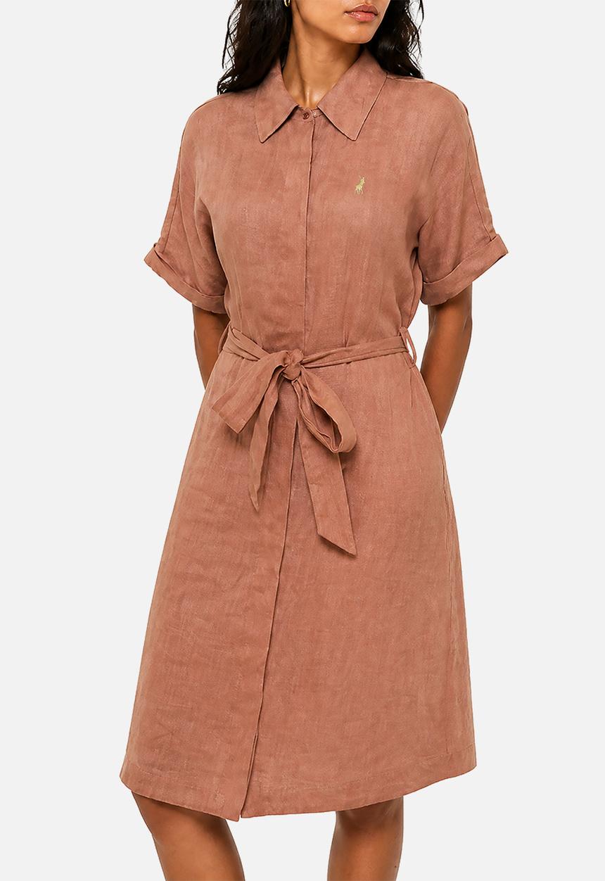 POLO - Wmn Tumi Drop Sleeve Linen Dress - Rose