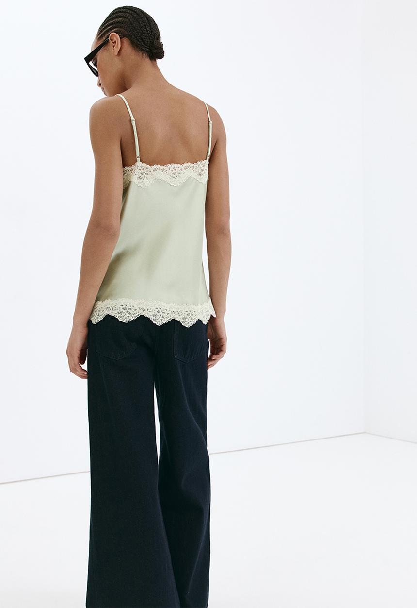 MANGO - Top delicat - light/pastel green