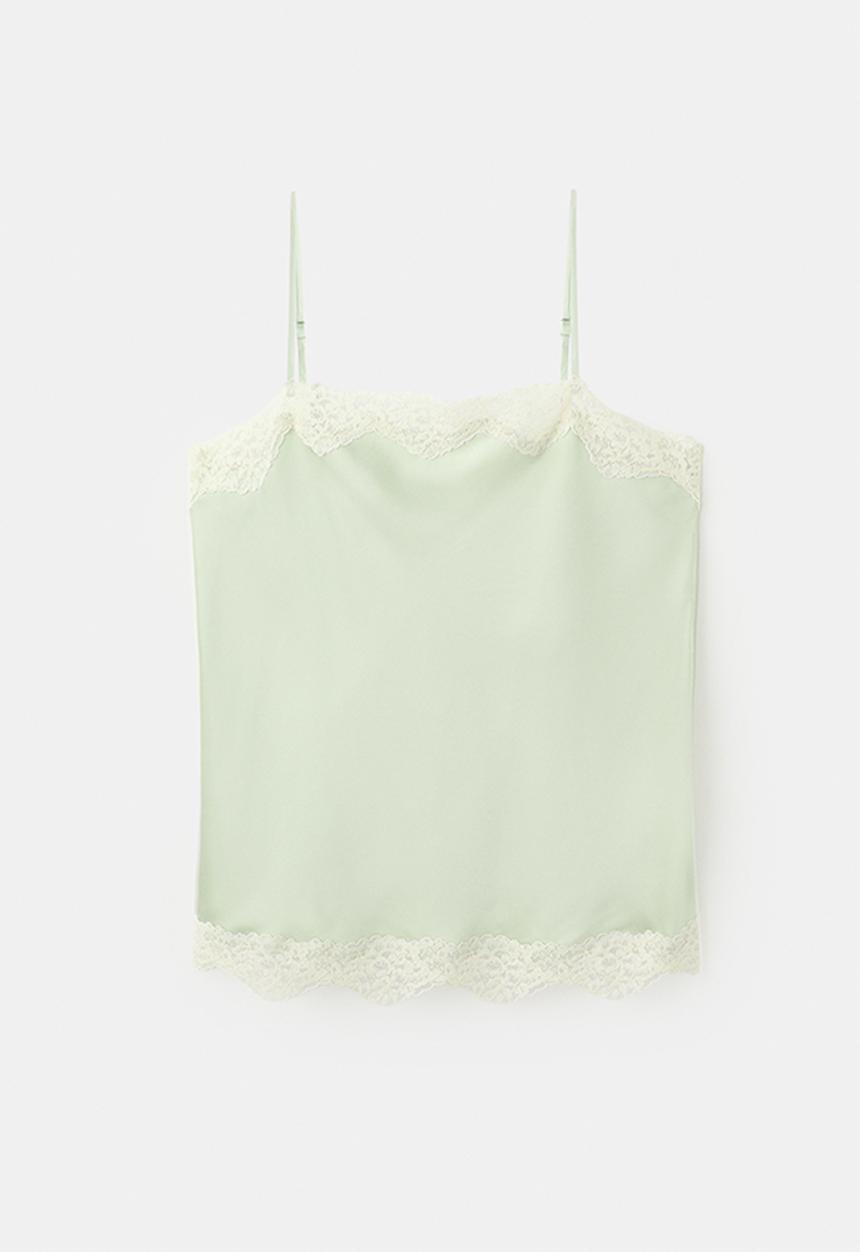 MANGO - Top delicat - light/pastel green