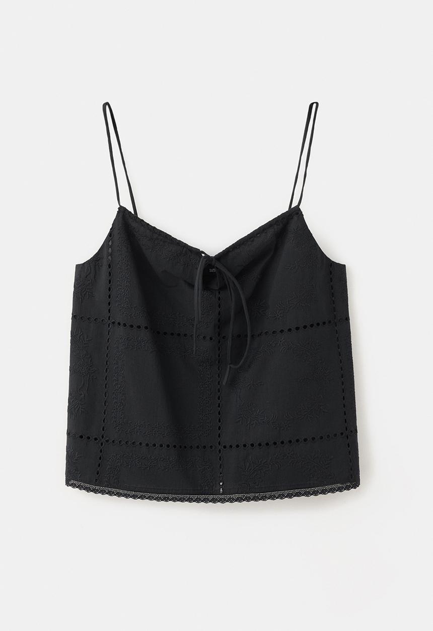 MANGO - Top shola - black